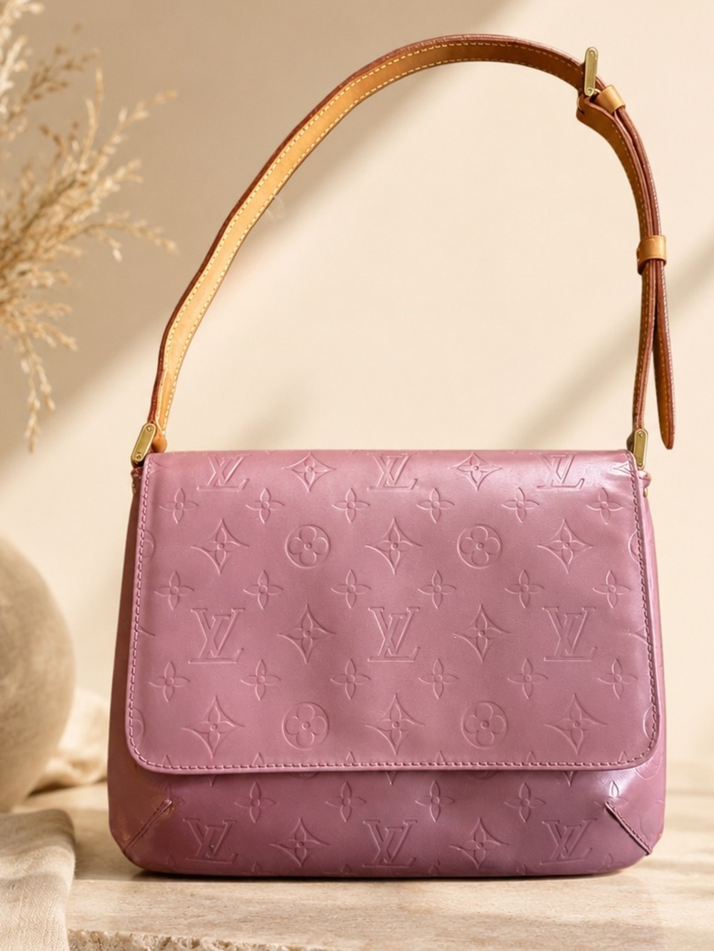 Louis Vuitton Thompson Antique Rose Rhinestone Shoulder Bag Custom Piece